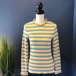 Boden Ribbed Stripped Long Sleeve Top